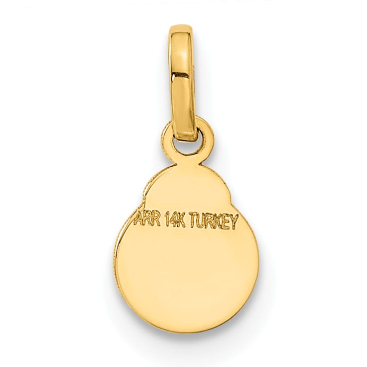 14K Yellow Gold Enamel Ladybug Charm