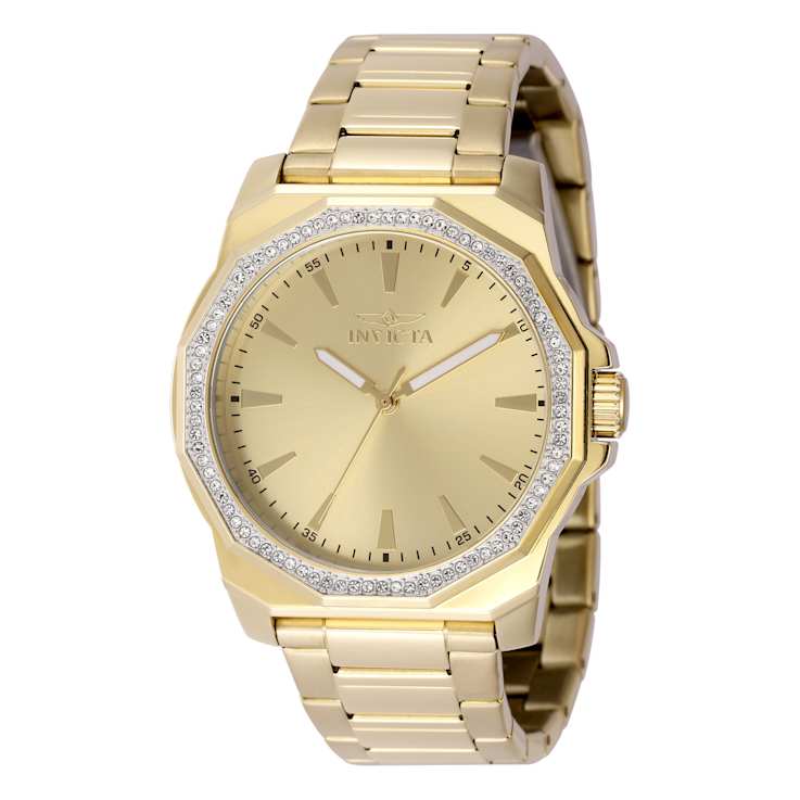 Invicta Speedway 42mm Yellow Dial Yellow Stainless Steel Band Quartz Watch