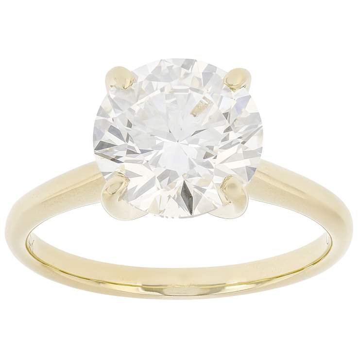 Lab-Grown Diamond Solitaire Ring In 14K Gold 3.00ct