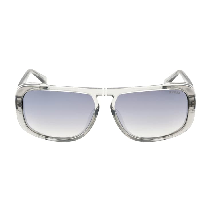 Guess Grey Frame / Smoke Mirror Lenses Sunglasses
