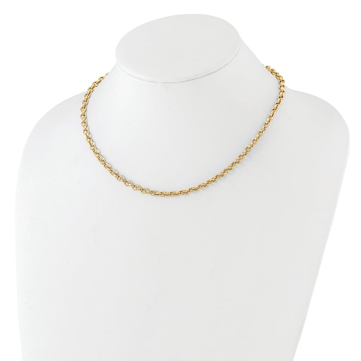 14K Yellow Gold Polished Link Necklace