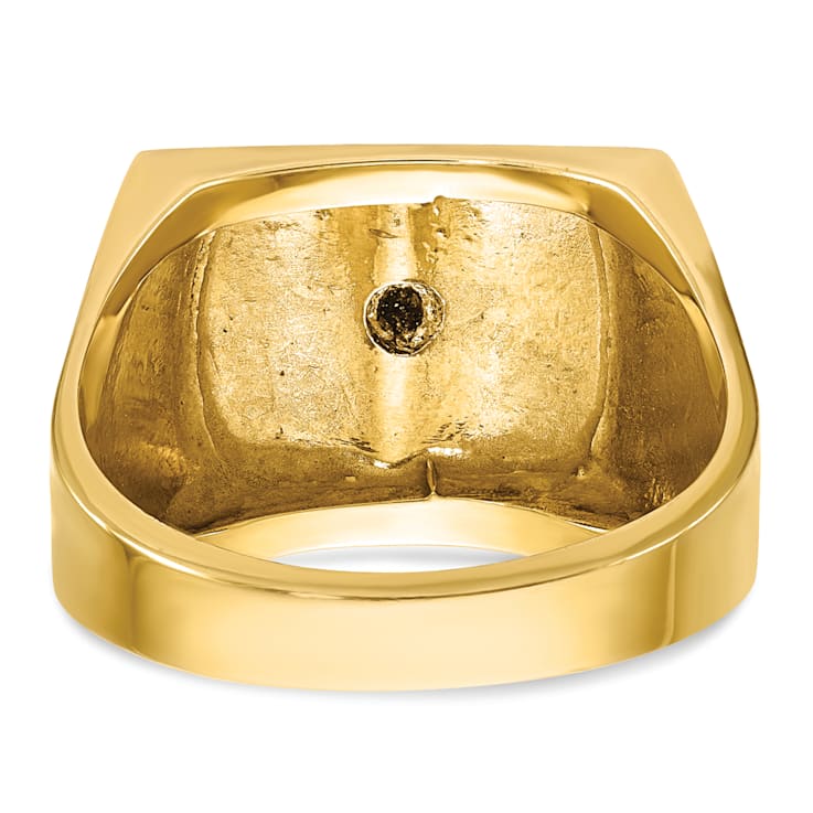 10K Two-Tone Yellow and White Gold Men's Textured Blue Lodge Master
Masonic Ring