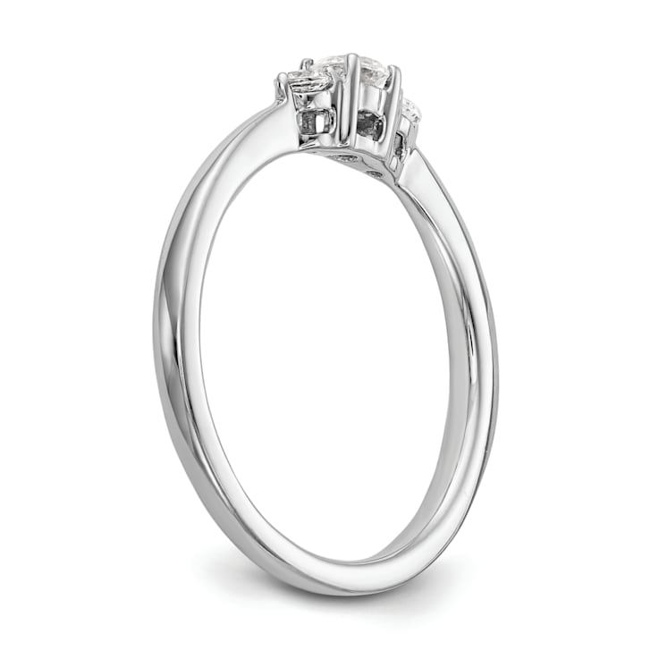 Rhodium Over 14K White Gold First Promise Diamond Promise/Engagement
Ring 0.25ctw