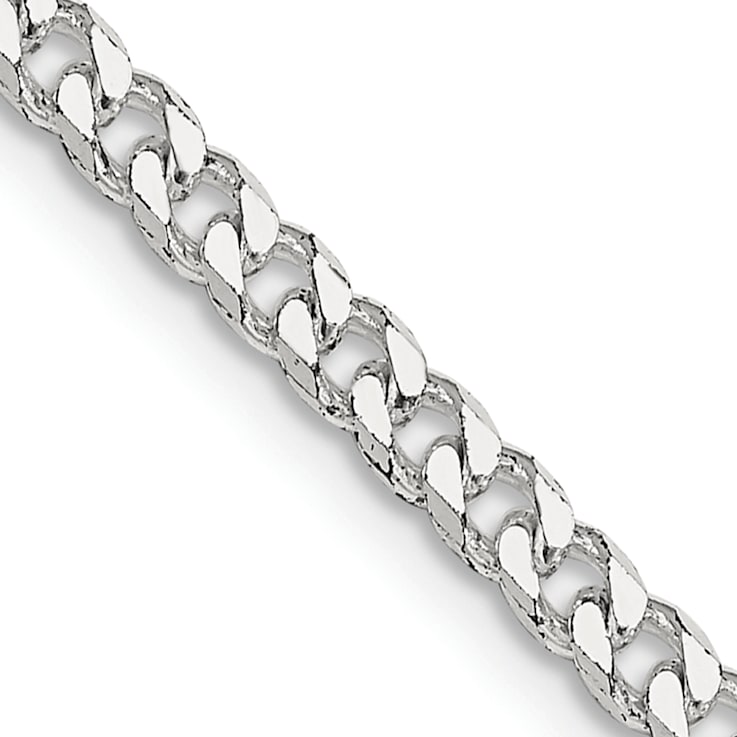 Sterling Silver Polished 3.15mm Curb Chain Necklace