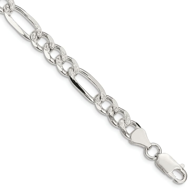 Sterling Silver 8 7.25mm Figaro Bracelet
