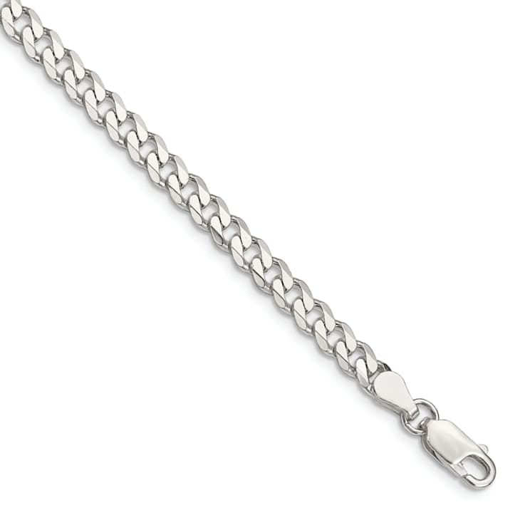 Sterling Silver 4.5mm Curb Chain Bracelet