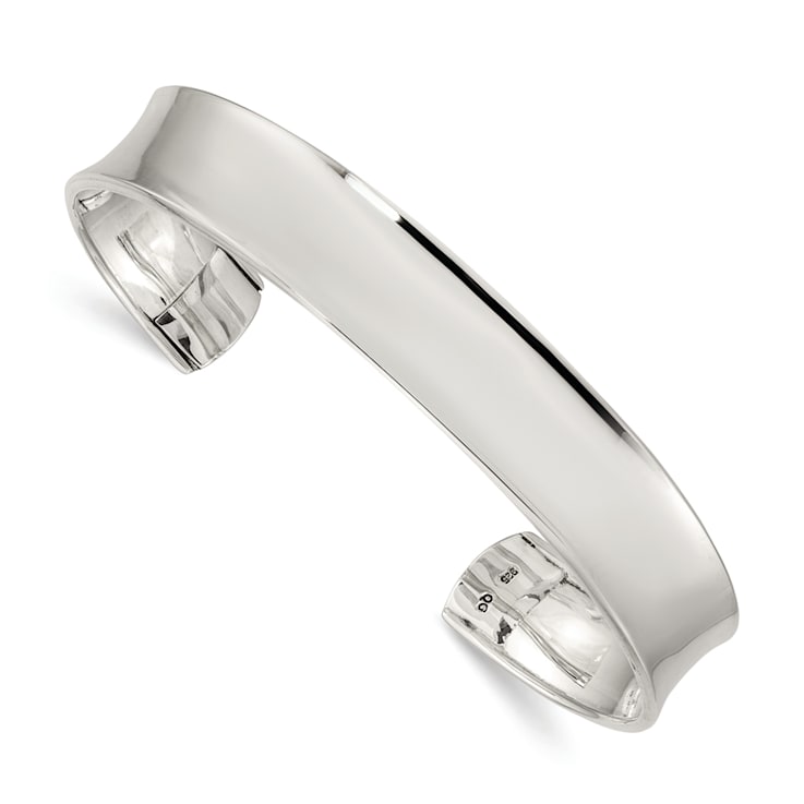 Sterling Silver Concave Cuff Bracelet
