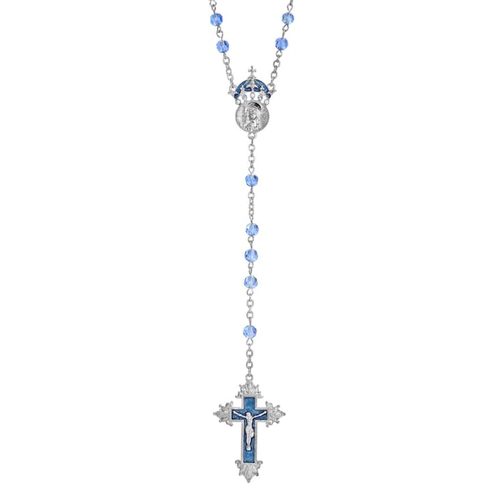 Symbols Of Faith Silver Tone Base Metal Colored Bead Enamel "King
of Kings" Rosary