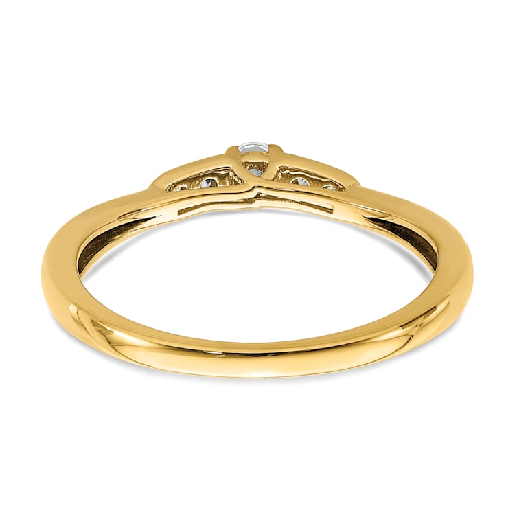 14K Yellow Gold First Promise Diamond Promise/Engagement Ring 0.12ctw