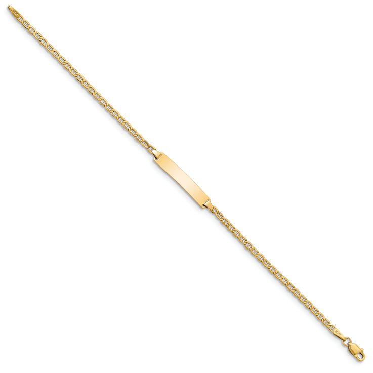 14k Yellow Gold Polished Mariner Link ID Bracelet