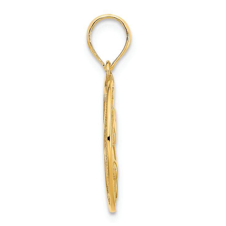 14k Yellow Gold Polished Unicorn Pendant
