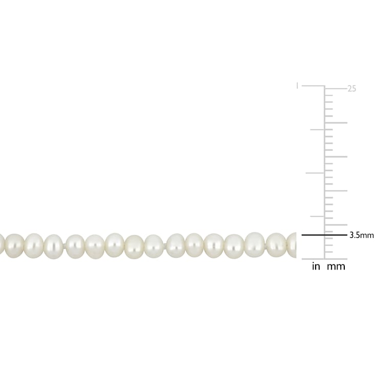 3-4mm Cultured Freshwater Pearl Strand Necklace 16 Inch