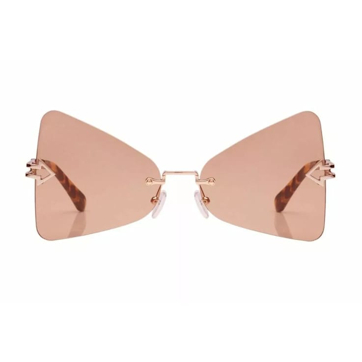 Karen Walker Gold Tone and Tortoise Frame / Brown Lenses Sunglasses