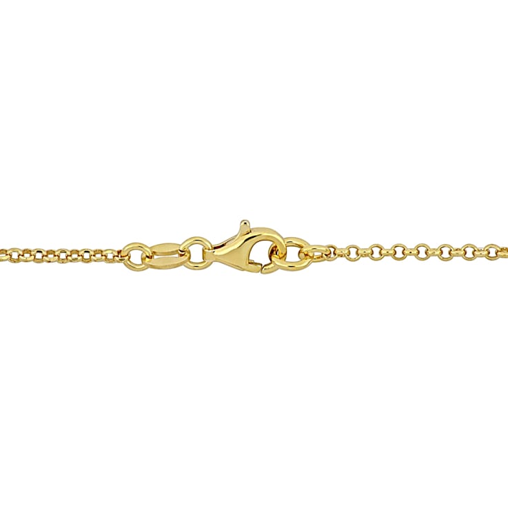 Children's Multi-Color Enamel Butterfly Charm Bracelet in 18K Yellow
Gold Over Sterling Silver