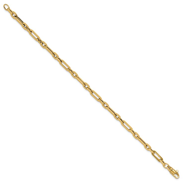 14k Yellow Gold 5mm Polished Fancy Link Bracelet