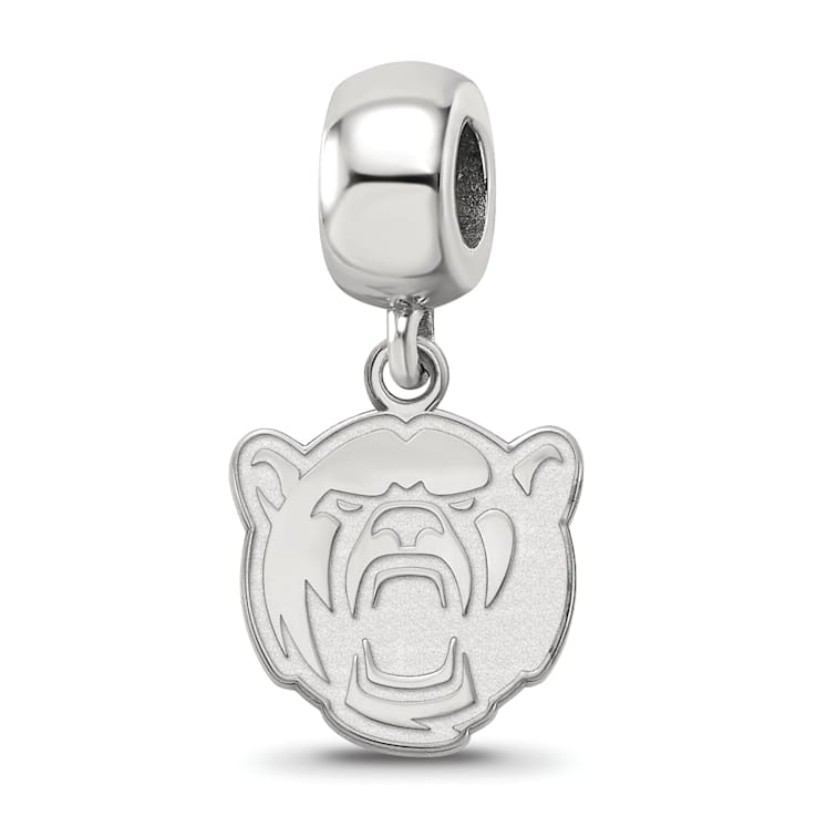 Sterling Silver Rhodium-plated LogoArt Baylor University Small Dangle Bead