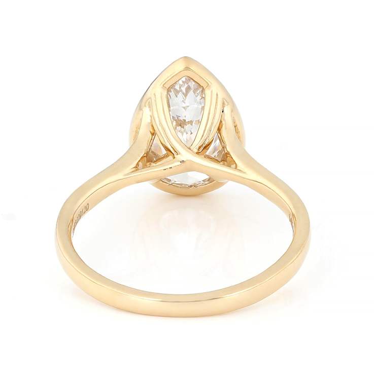 3ct Pear Lab-Grown Diamond Solitaire Ring In 14K Gold