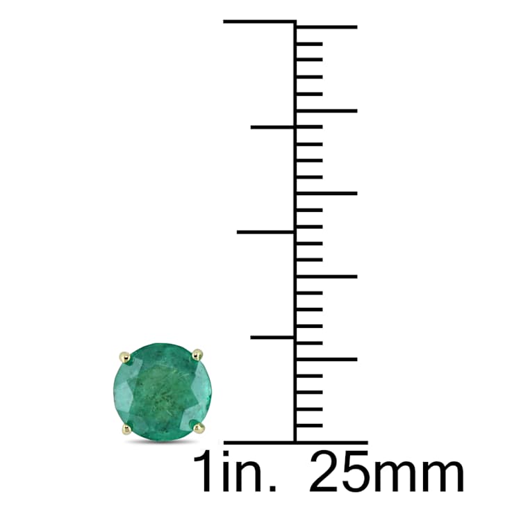 Emerald 10K Yellow Gold Earrings 1.6ctw