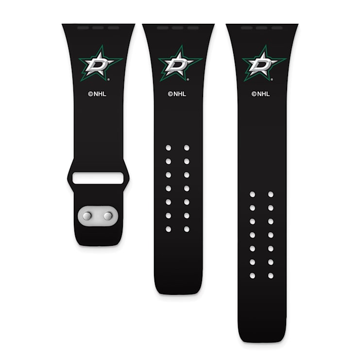 Gametime NHL Dallas Stars Black Silicone Apple Watch Band 38 40mm M L Watch not included. 122KKD