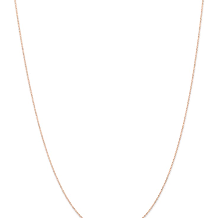 14k Rose Gold 0.6mm Solid Cable 20 Inch Chain