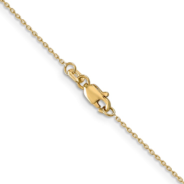 10k Yellow Gold 0.8mm Diamond-Cut Cable 16 Inch Chain