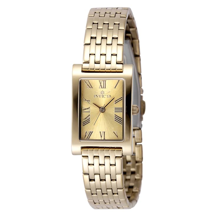 Invicta Angel Yellow Dial Gold-Tone Stainless Steel Bracelet Watch