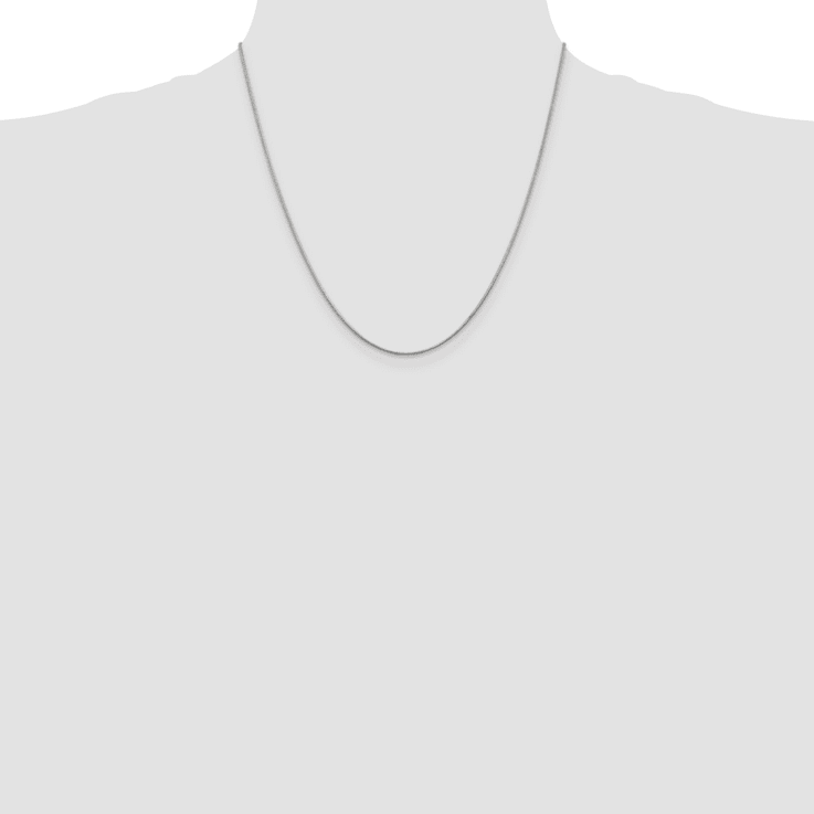 14k White Gold 1.1mm Round Snake Chain 20 Inches