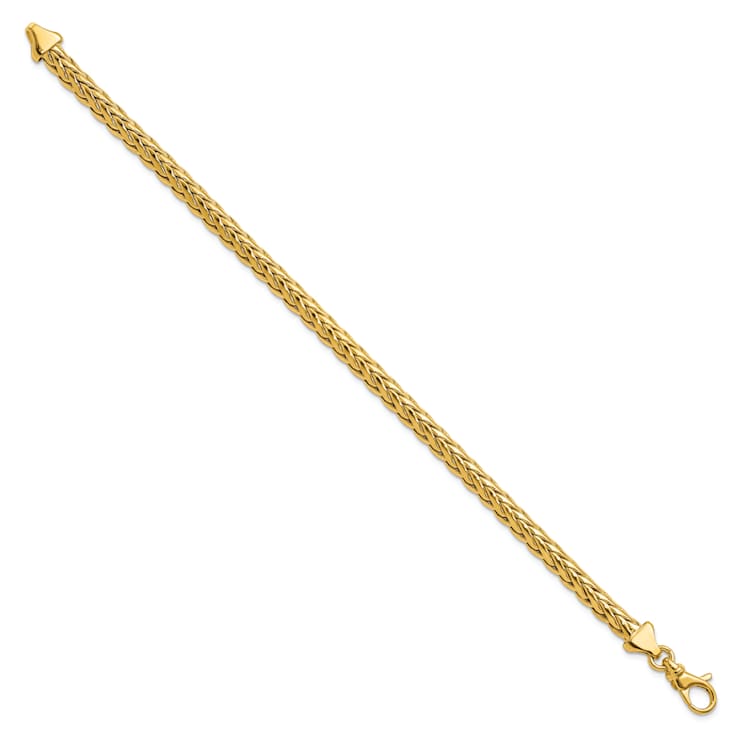 14k Yellow Gold 4.8mm Polished Fancy Link Bracelet
