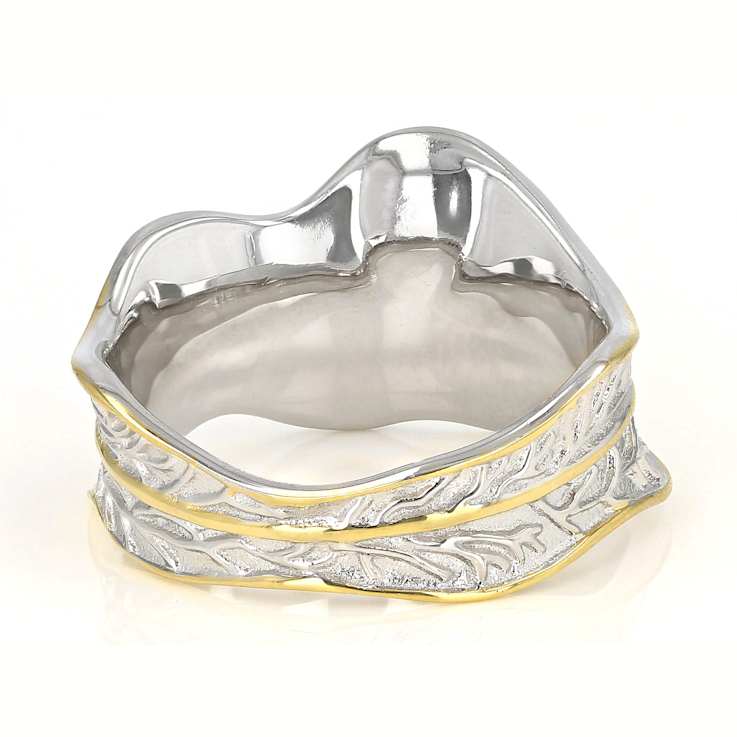 Freshwater Pearl Nature Inspired Two-Tone Ring