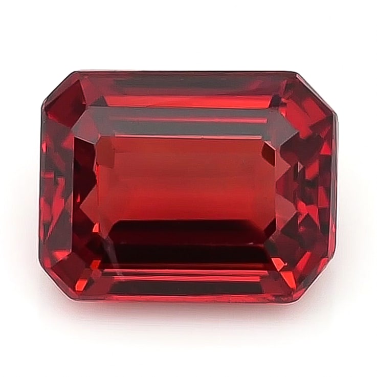 Burmese Orangey Red Spinel 6.1x5.2mm Emerald Cut 1.53ct 1H8D1A