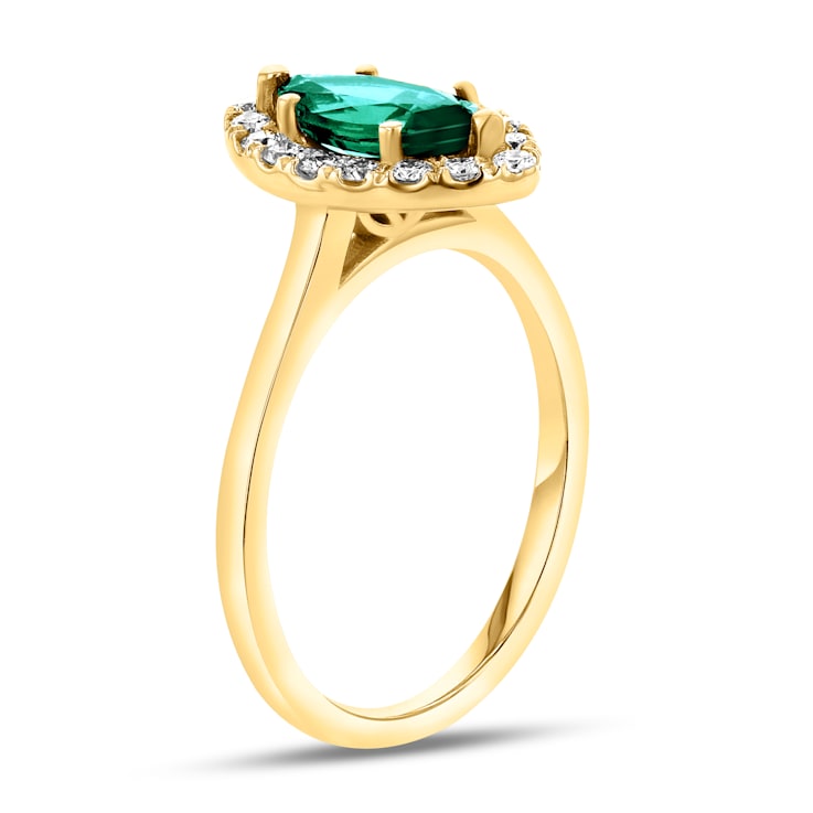1.37ctw Ruby and Diamond Ring in 14k Yellow Gold
