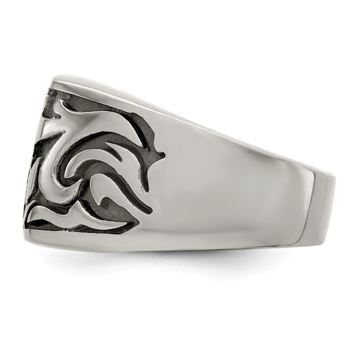 Titanium Casted Design Signet Ring