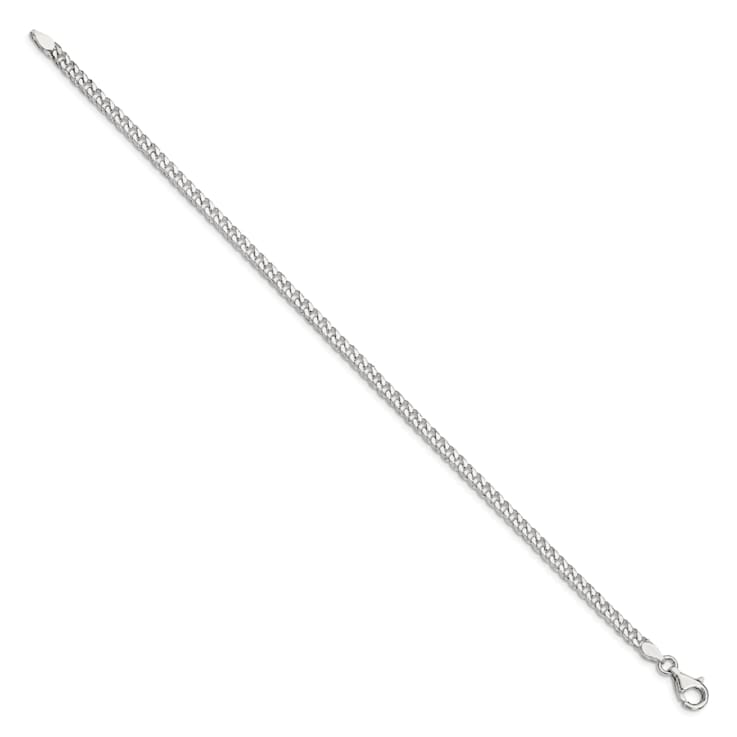 Sterling Silver Polished 3.15mm Curb Chain Bracelet