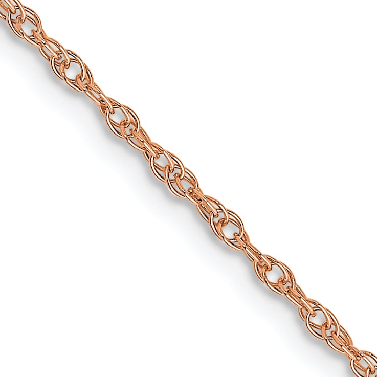 14k Rose Gold 1.15mm Solid Cable 20 Inch Chain
