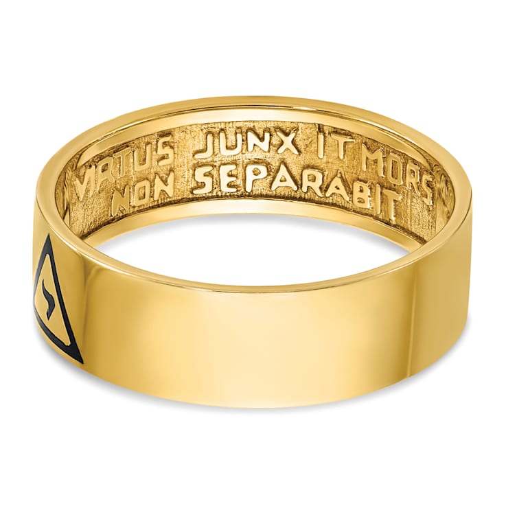10K Yellow Gold Men's Enameled 14th Degree Grand Elect