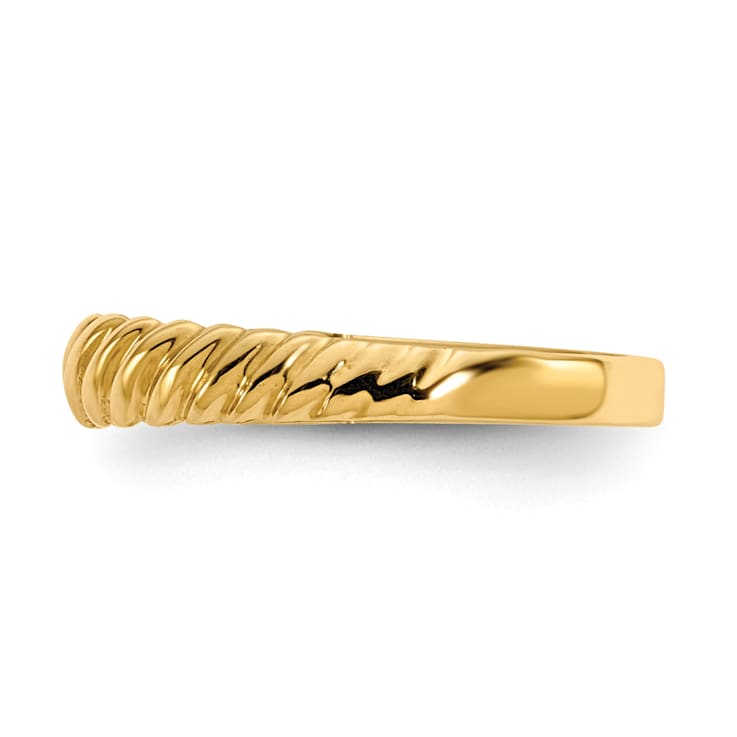 14K Yellow Gold Kids Polished Twist Ring