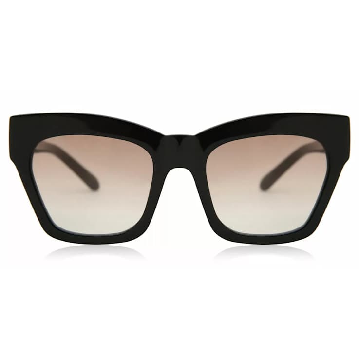 Karen Walker Black Cat Eye Frame/ Brown Gradient Lenses Sunglasses