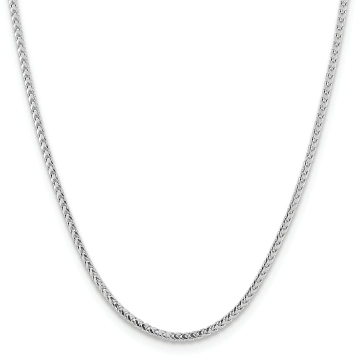 14K White Gold 3mm Franco Chain Necklace