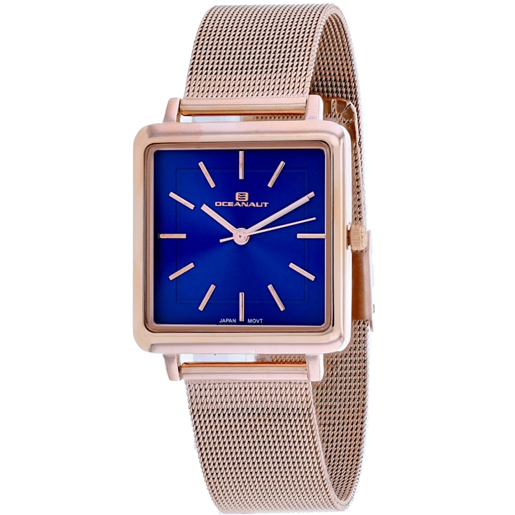 Oceanaut Women's Traditional Blue Dial, Rose Stainless Steel Watch