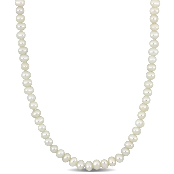 3-4mm Cultured Freshwater Pearl Strand Necklace 16 Inch