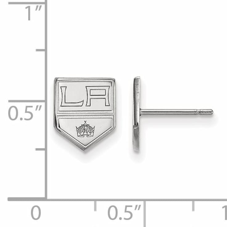 Rhodium Over Sterling Silver NHL Los Angeles Kings LogoArt Extra Small
Post Earrings