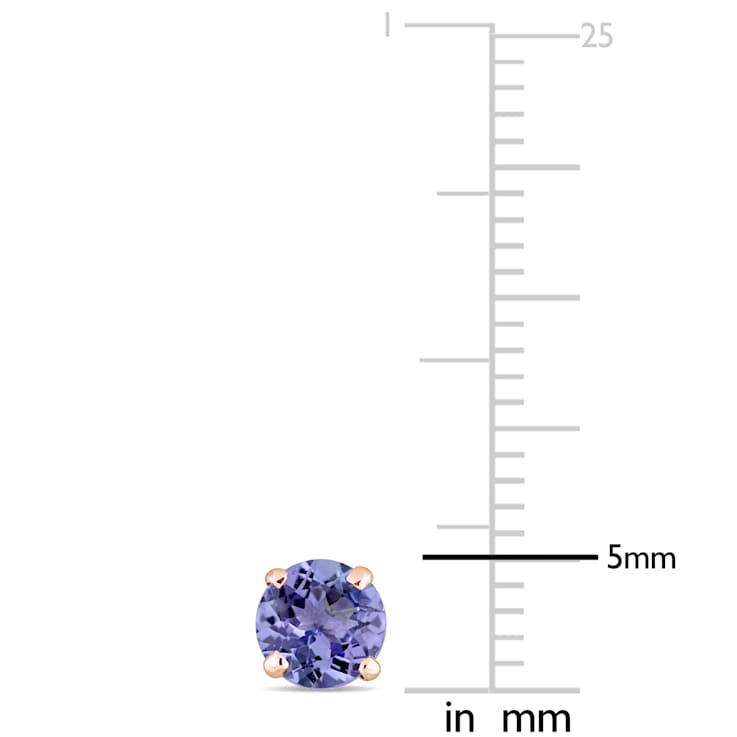 Tanzanite 14K Yellow Gold Earrings 1.08ctw