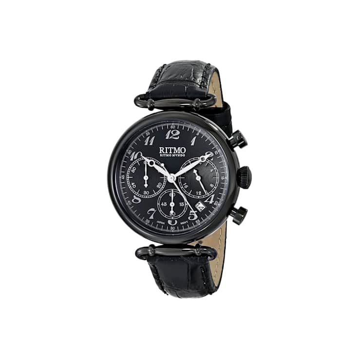 RITMO MUNDO Corinthian Stainless Steel Black Quartz Watch