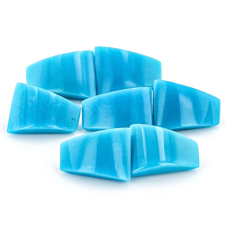 Sleeping Beauty Turquoise 9.0x6.7mm Tapered Baguette Set of 7