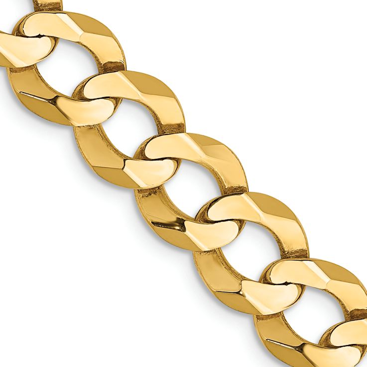 14k Yellow Gold 8.3mm Flat Cuban 20 Inch Chain