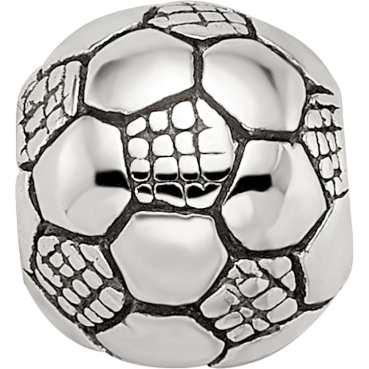 Sterling Silver Soccer Ball Bead