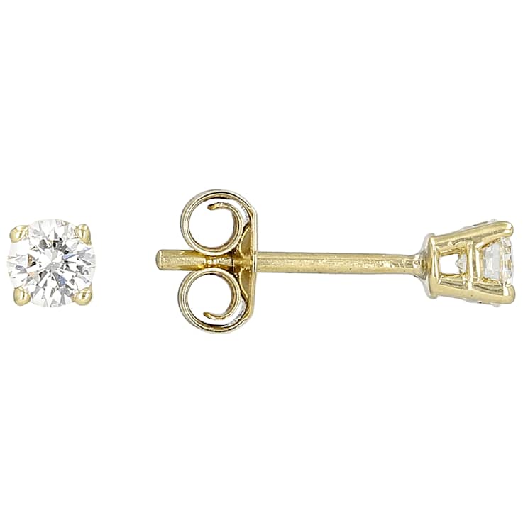 Timeless Lab-Grown Diamond Solitaire Stud Earrings In 10K Gold