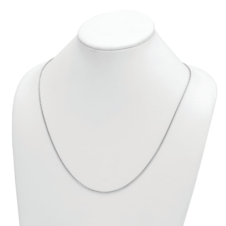 Rhodium Over Sterling Silver 1.8mm Cable 30 Inch Chain