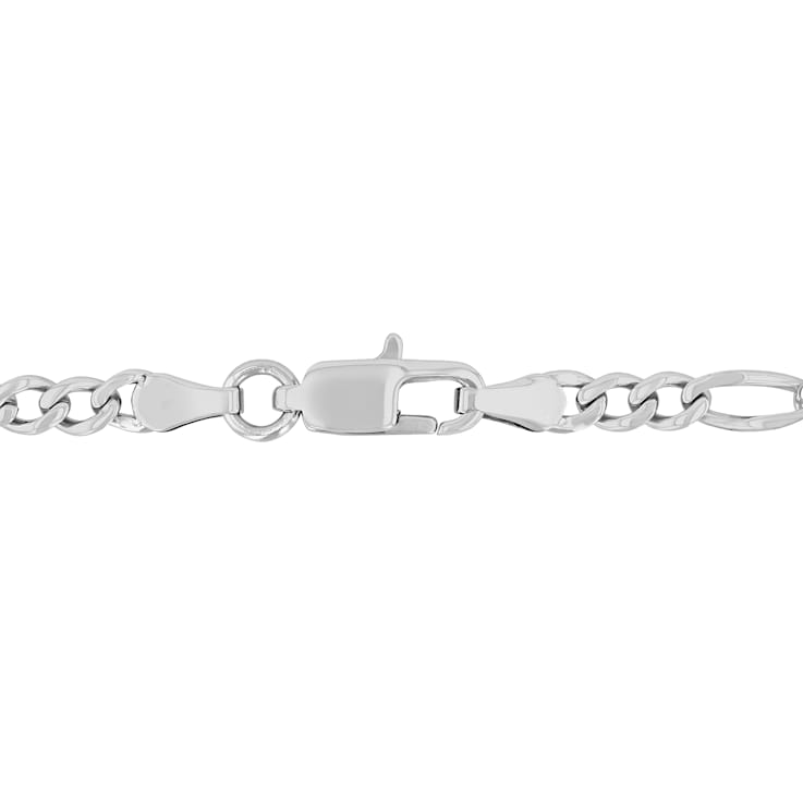 Robert Alton Men's Figaro Chain Necklace 3.5mm In Stainless Steel 24 Inch