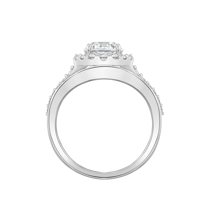 White Cubic Zirconia Platinum Over Sterling Silver Ring 2.74ctw